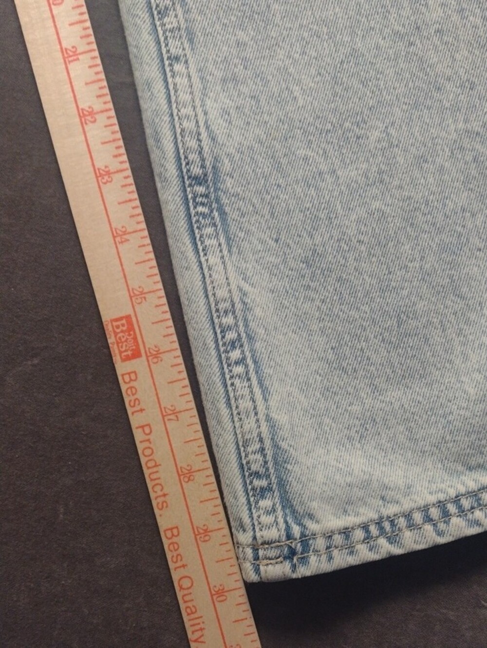 Divided Light Blue Wms Size 6/30 Flare 13" Bell Bottom Front Flap Pockets - Picture 11 of 16